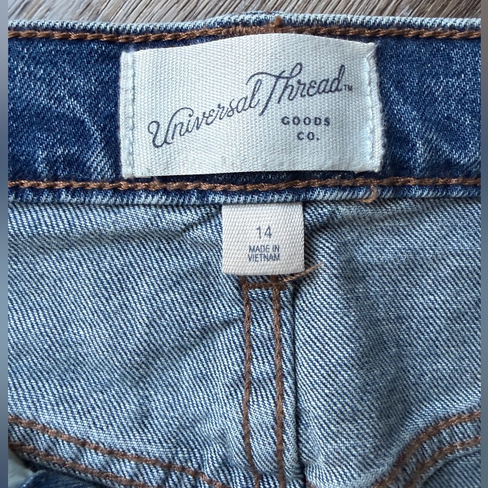Universal Thread Blue Jean Button-Up A-Line Long skirt - size 14 - Picture 4 of 5